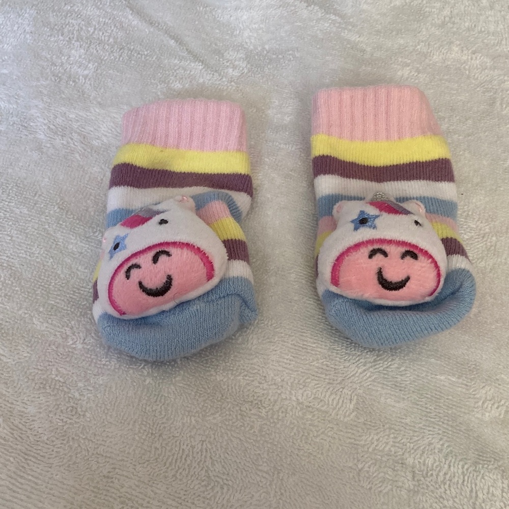 3 for $16 Cute Unicorn Baby Rattle Socks